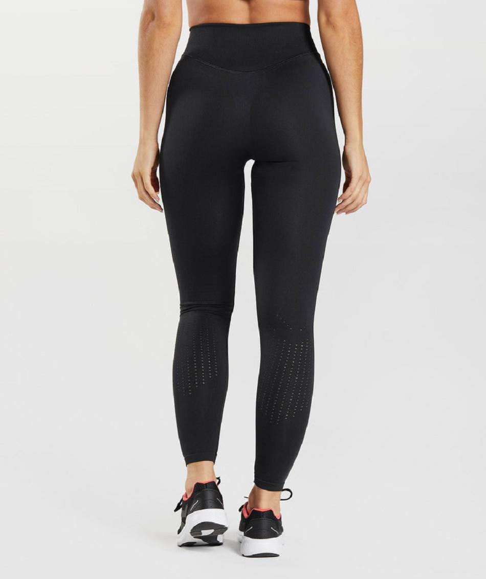 Legginsy Damskie Gymshark Sweat Seamless Sculpt Czarne | PL 2341HAP